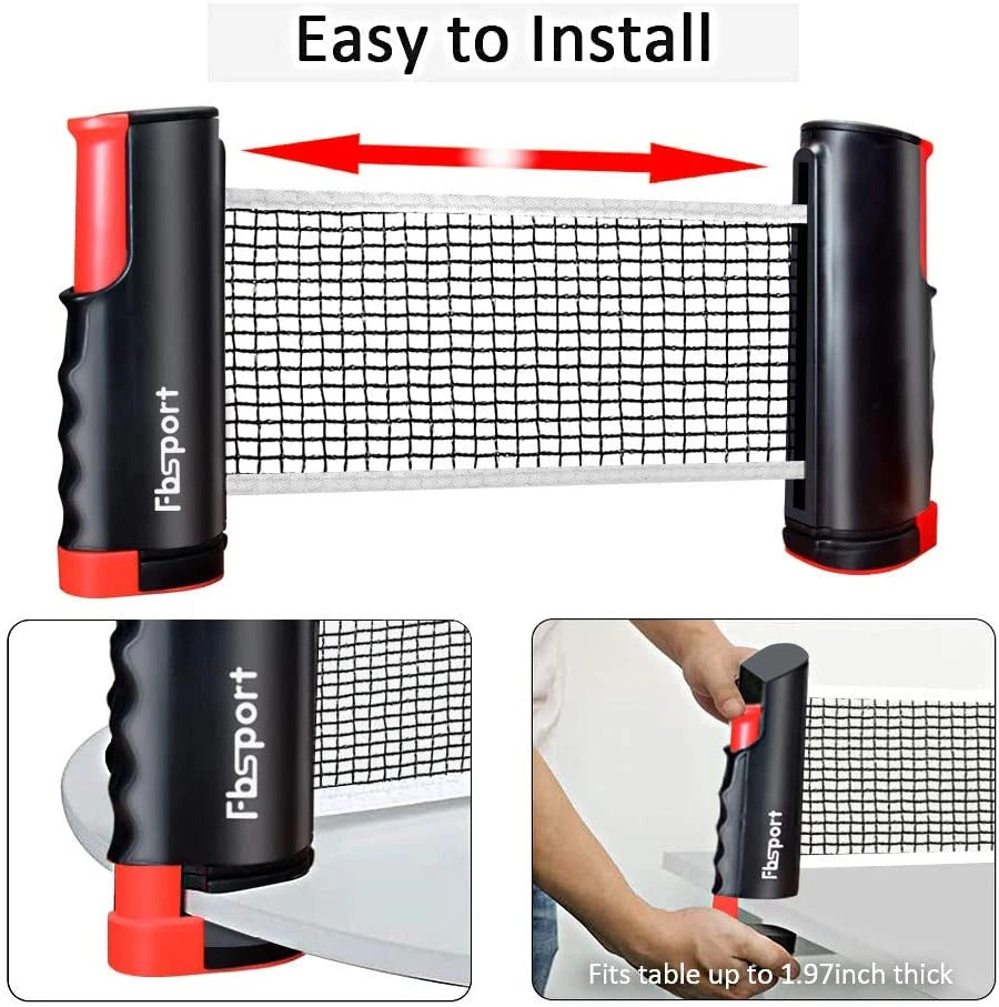 Portable ping pong set