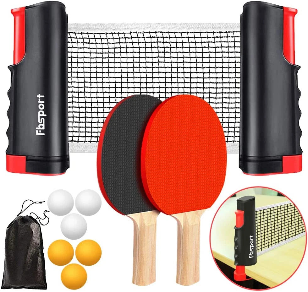 Portable ping pong set